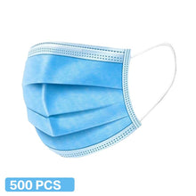 Load image into Gallery viewer, Fast Delivery 10-500pcs Disposable Mask 3 layer Anti Bacterial Safe Breathable Cloth Facial Protective Cover Anti-dust Face Mask - Online Health pro
