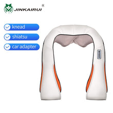 Load image into Gallery viewer, JinKaiRui U Shape Electrical Shiatsu Massager Shawl Roller Heat Massage Electric Pain Neck and Shoulder Multi-function Massagem - Online Health pro
