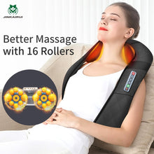 Load image into Gallery viewer, JinKaiRui U Shape Electrical Shiatsu Massager Shawl Roller Heat Massage Electric Pain Neck and Shoulder Multi-function Massagem - Online Health pro
