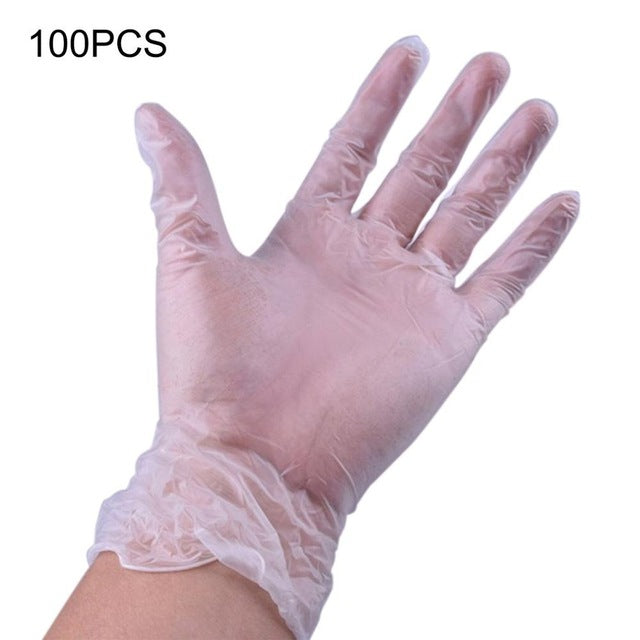 100Pcs Vinyl Gloves Disposable Powder-Free Industrial Food Safety 3Mm Gloves Brace Support - Online Health pro